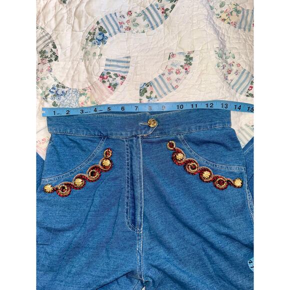 VINTAGE 90's LEGATTE ITALY STRETCH JEANS SWEATPANTS LEGGINGS - Picture 4 of 9